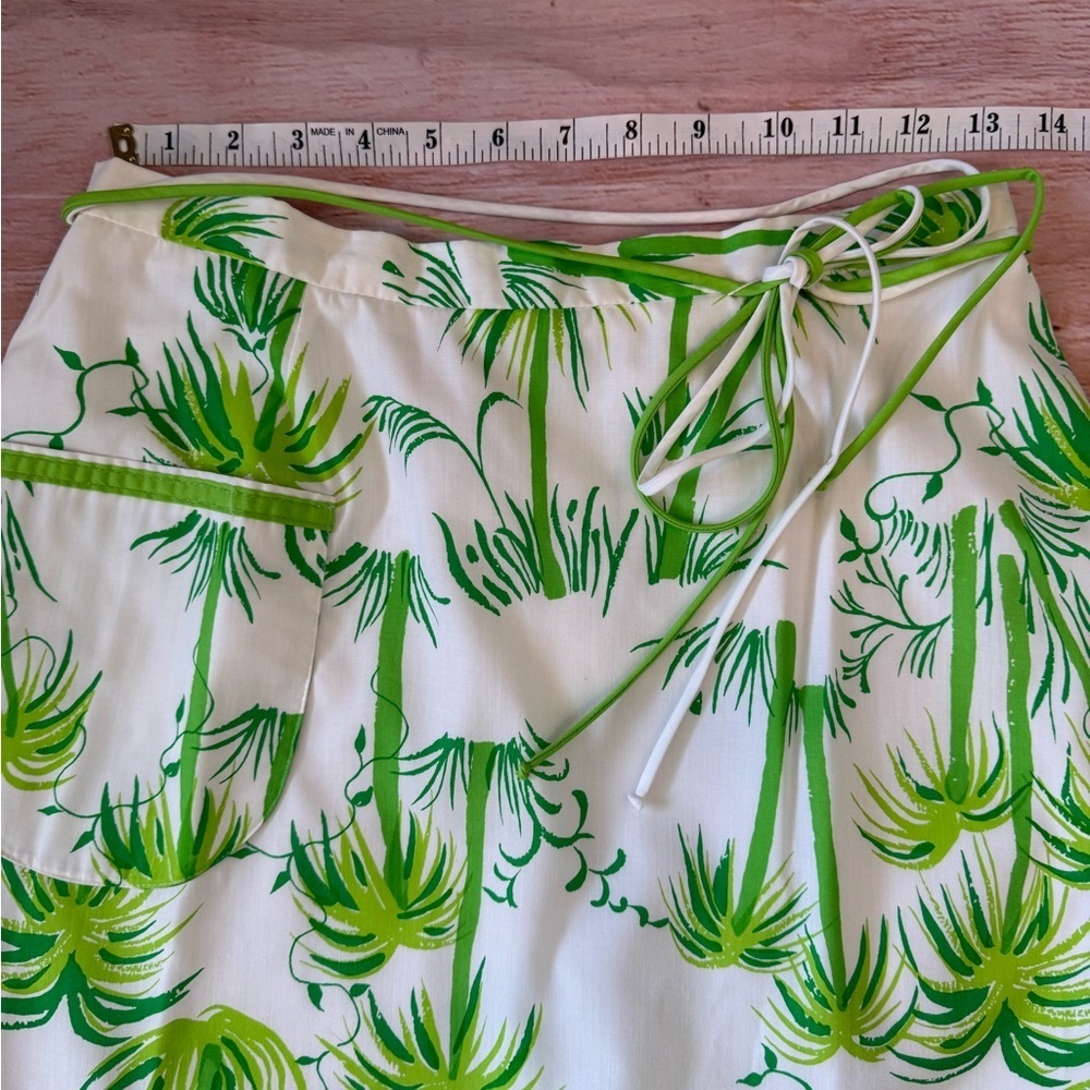 VTG The Lilly Lilly Pulitzer 60s Label Tropical Palm Trees Maxi midi Skirt Sz 12 - Picture 2 of 6